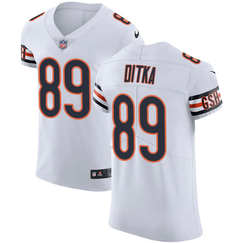 Nike Bears #89 Mike Ditka White Men's Stitched NFL Vapor Untouchable Elite Jersey - Click Image to Close